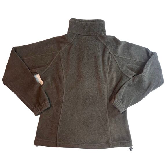 Columbia Jacket Women Medium Brown Fleece Sweater Mock Neck Outdoor Camping Vest - Picture 2 of 8